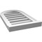 Ekena Millwork Round Top Surface Mount PVC Gable Vent: Functional, w/ 2"W x 2"P Brickmould Sill Frame, 14"W x 24"H GVPRT14X2403SF - alternate 4